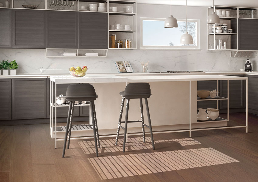 hardwood flooring in kitchen
